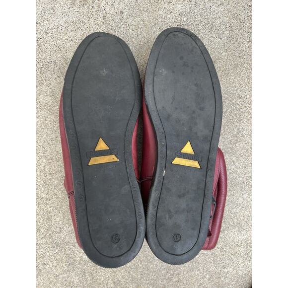 Red Leather Boots Size 45 Generra Collection Camoos - Picture 2 of 5